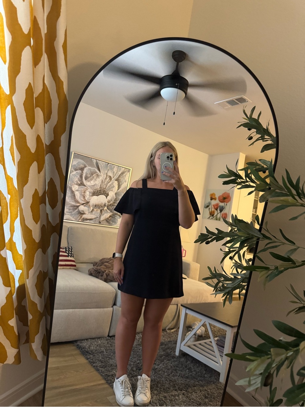 Topshop Black Square-Neck Mini Dress